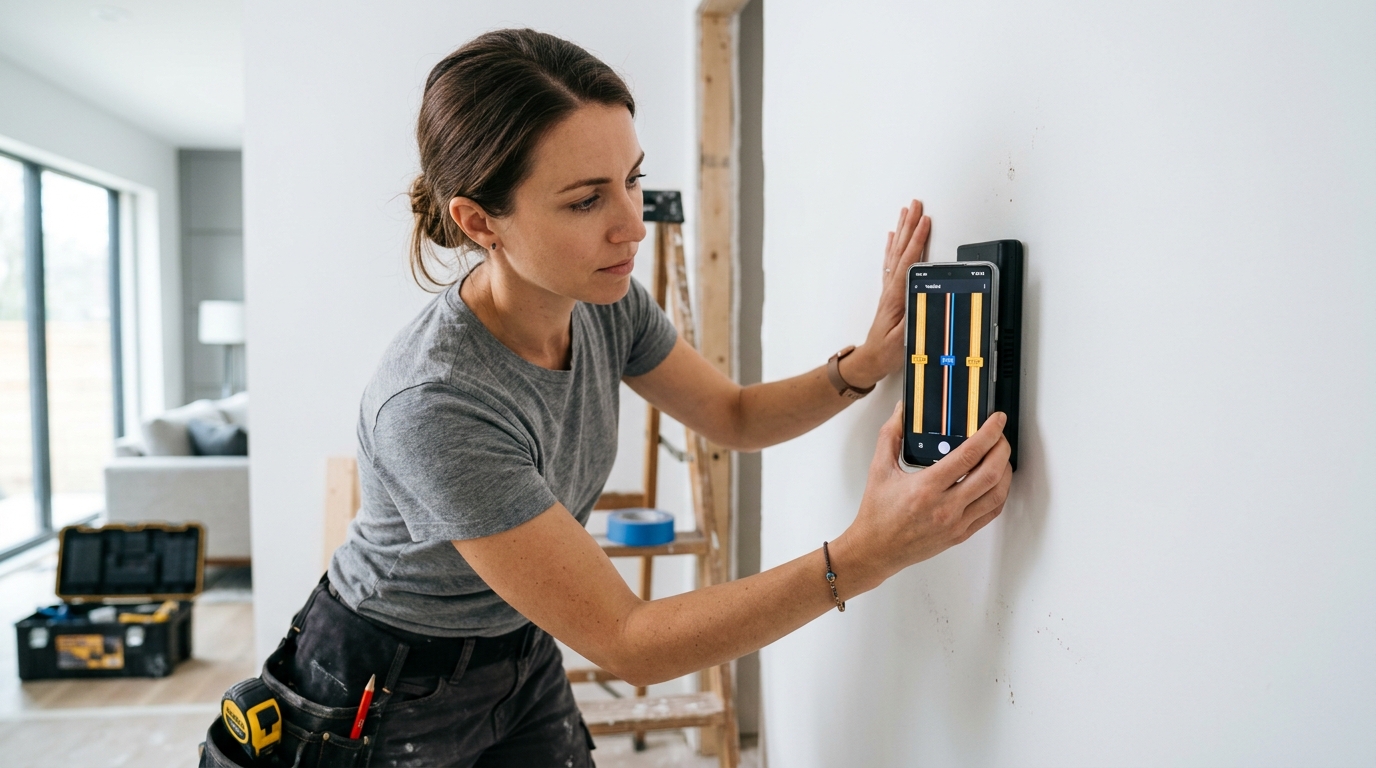 Walabot DIY 2 wall scanner in use